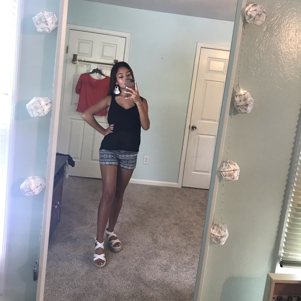 Forever 21 Razorback Tank top with Mesh Detail